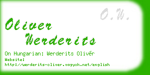oliver werderits business card